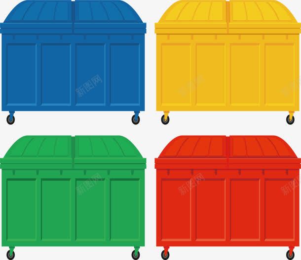 彩色垃圾箱png免抠素材_新图网 https://ixintu.com 垃圾站 垃圾箱 环境保护 矢量素材