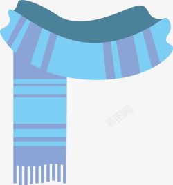 花哨的围巾蓝色花纹卡通围巾高清图片