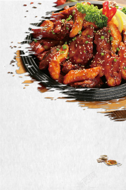 韩国特色美食韩国料理特色美食促销海报背景高清图片
