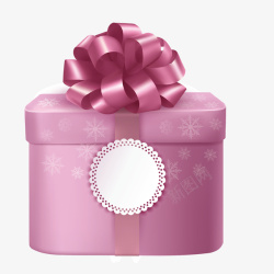 粉色花纹礼盒素材