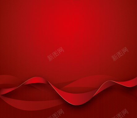 简约质感红色丝带浪漫背景矢量图背景