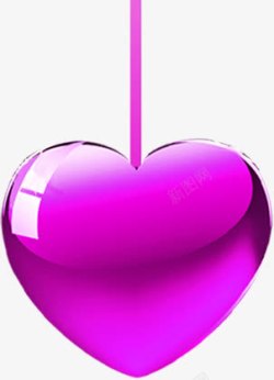 长线紫色爱心素材