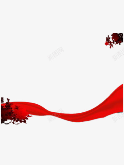 红色彩带装饰png免抠素材_新图网 https://ixintu.com 喜庆元素 彩带素材 红色元素 红色彩带 装饰图案