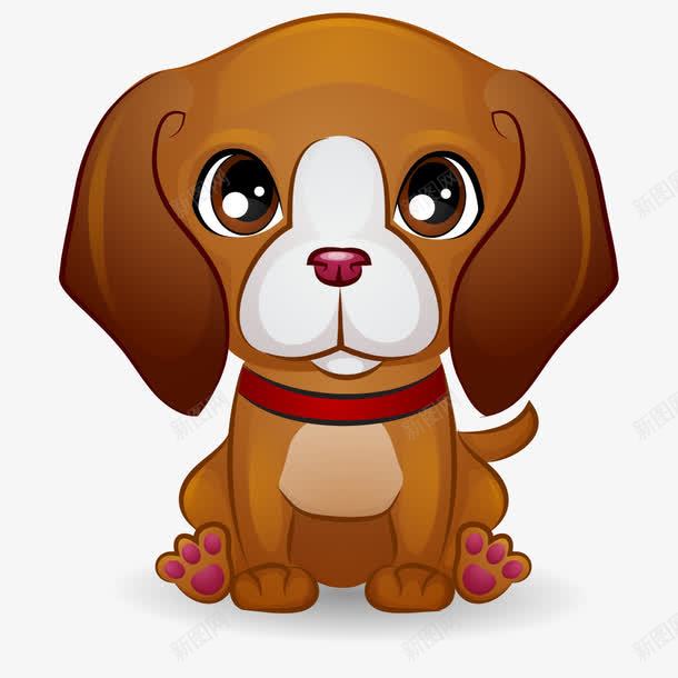 棕白色的金毛犬png免抠素材_新图网 https://ixintu.com 创意 卡通 商务 坐在地上 手绘 棕白色 金毛犬