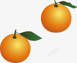 新年橘子水果矢量图素材