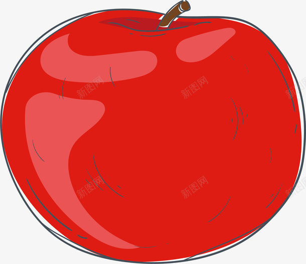 一个红苹果矢量图eps免抠素材_新图网 https://ixintu.com 一个苹果 大苹果 手绘苹果 矢量素材 红苹果 矢量图