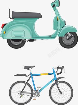 鐢电伅娉电动车和自行车矢量图高清图片