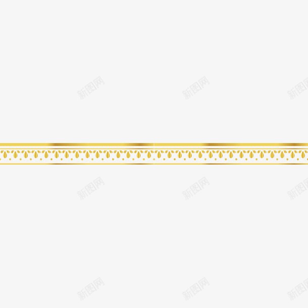 金色装饰图png免抠素材_新图网 https://ixintu.com 丝带 装饰图案 金丝带 金色丝带