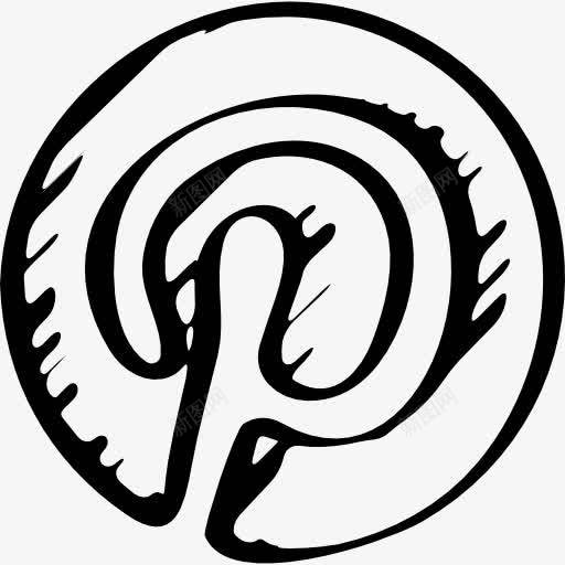 Pinterest勾勒标志图标png_新图网 https://ixintu.com Pinterest 勾勒出社会 勾画标志 标识 社会 社会网络 素描 轮廓