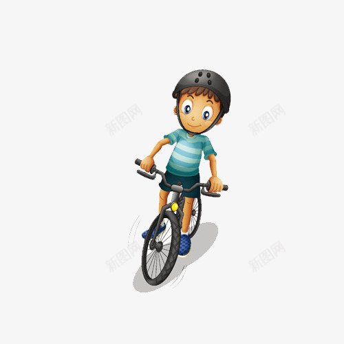 骑车的小男孩png免抠素材_新图网 https://ixintu.com 小男孩 手绘 运动 骑车