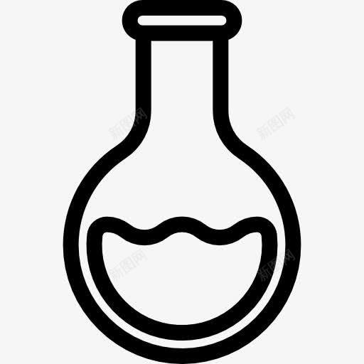 圆底烧瓶图标png_新图网 https://ixintu.com 化学 化学实验 工具