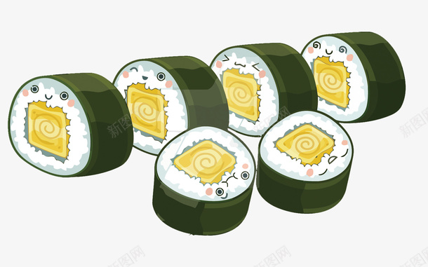 寿司矢量图eps免抠素材_新图网 https://ixintu.com PNG图片 PNG图片素材 PNG素材 PNG素材免费下载 卡通 可爱 寿司 矢量图