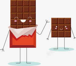 巧克力板创意巧克力块矢量图高清图片