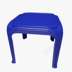 蓝色小塑料凳子素材