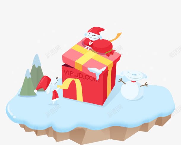 礼物圣诞礼物岛屿装饰png免抠素材_新图网 https://ixintu.com 圣诞礼物 岛屿 礼物 装饰