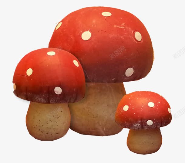 红色小蘑菇png免抠素材_新图网 https://ixintu.com 红色 菌类 蘑菇 食品