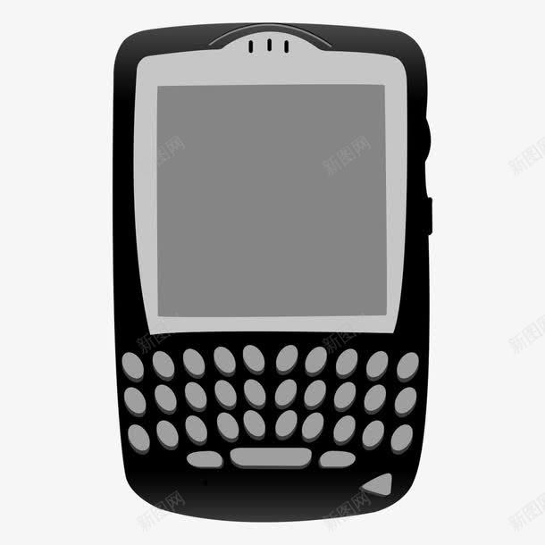 黑色全键盘手机png免抠素材_新图网 https://ixintu.com 全键盘 矢量手机 黑色手机 黑莓手机