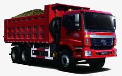 欧曼红色大型欧曼自卸车高清图片