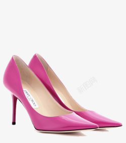 周仰杰粉红色可爱女鞋高跟鞋素材