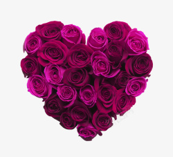紫色爱心形花素材