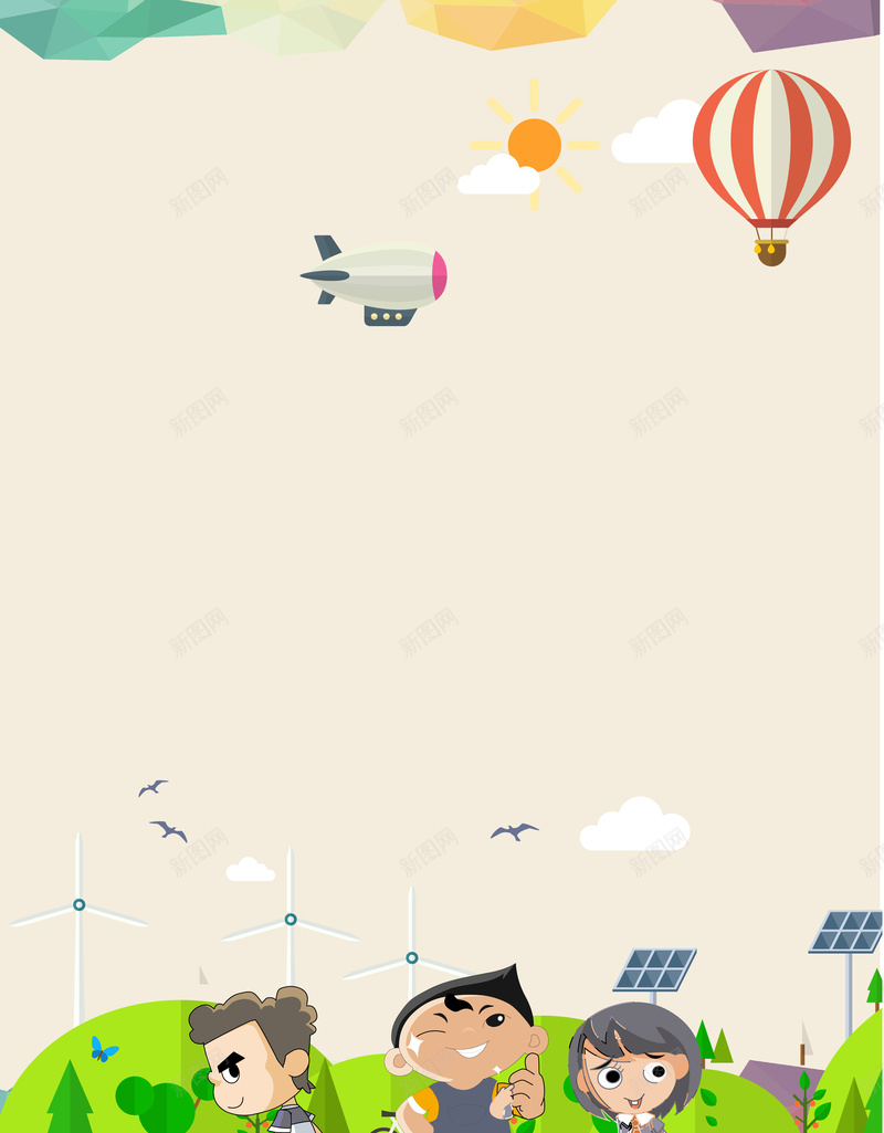 卡通运动海报矢量图ai设计背景_新图网 https://ixintu.com 卡通 手绘 热气球 矢量 童趣 足球 运动 矢量图