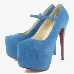 蓝色高跟鞋素材