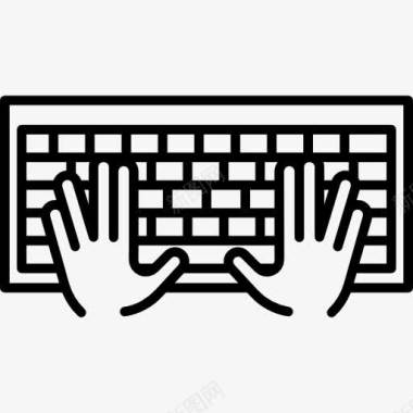 手和键盘图标图标