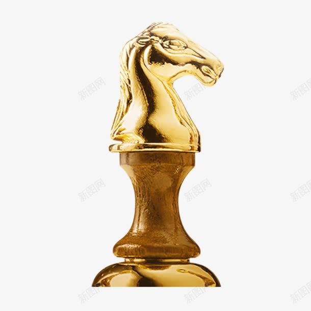 象棋中的马png免抠素材_新图网 https://ixintu.com 光滑 雕塑 马正面 黄色