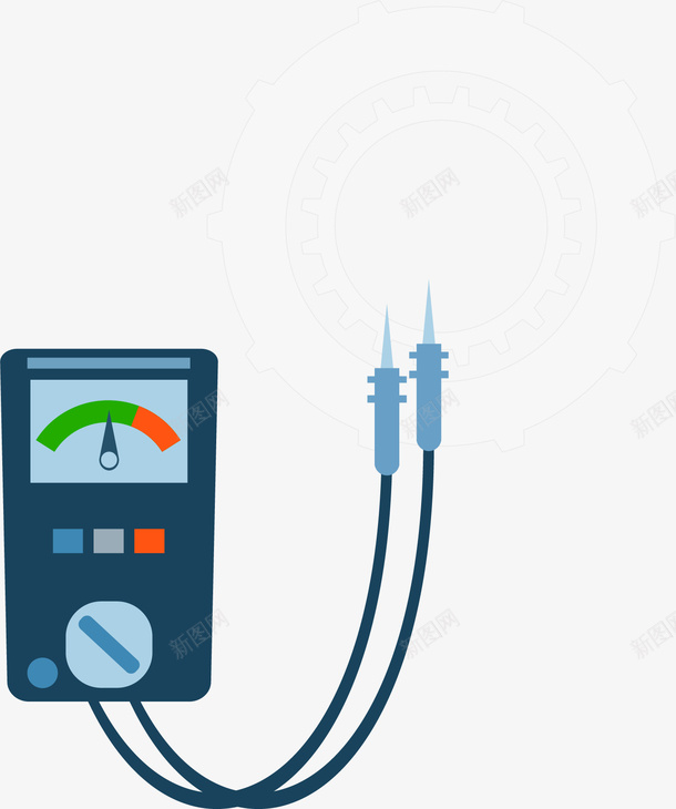 手绘电阻表电笔图案矢量图ai免抠素材_新图网 https://ixintu.com 图案 手绘 电笔 电阻表 矢量图