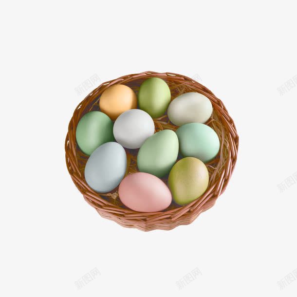 彩色鸡蛋png免抠素材_新图网 https://ixintu.com 一筐 食物 鸡蛋
