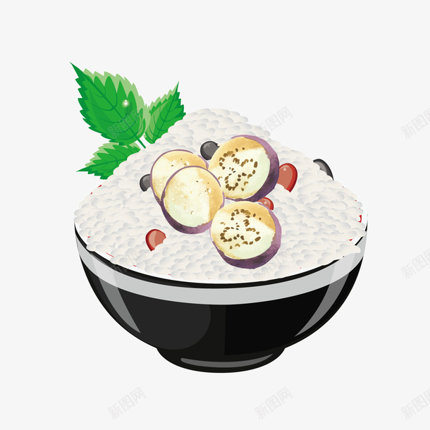 手绘食物矢量图ai免抠素材_新图网 https://ixintu.com 卡通米饭 卡通设计 手绘设计 海报设计 美食设计 茄子饭 蜜汁排骨 食物设计 矢量图