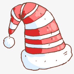 卡通手绘可爱的圣诞帽素材
