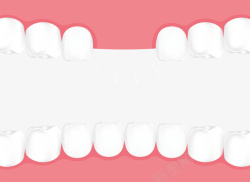 牙龈和牙齿矢量图素材