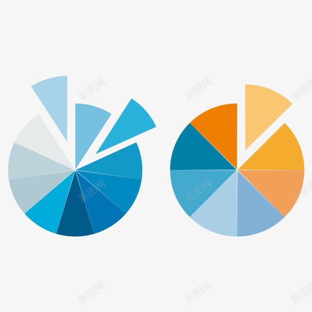 彩色饼状图分析图标png_新图网 https://ixintu.com 分析 商务 彩色 饼状图