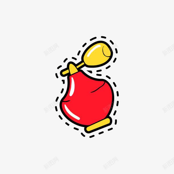 彩色香水瓶png免抠素材_新图网 https://ixintu.com 按压式 气球 瓶子 红色 香水瓶