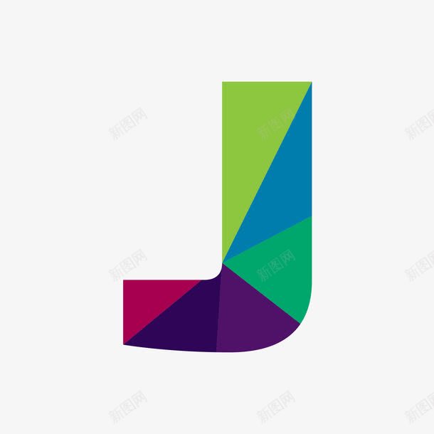 蓝绿紫拼色字母Jpng免抠素材_新图网 https://ixintu.com 字母J 拼色字母 矢量字母 紫色 绿色 蓝色