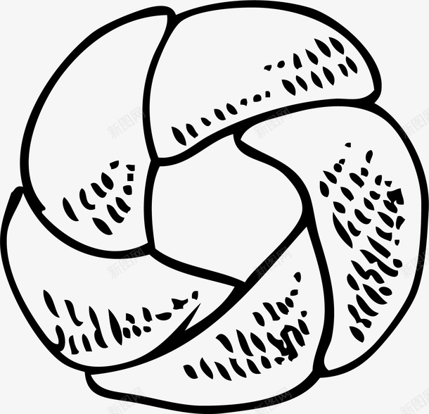 手绘手撕包矢量图图标ai_新图网 https://ixintu.com 手撕包 点心 素描面包 面包 面包简笔画 矢量图
