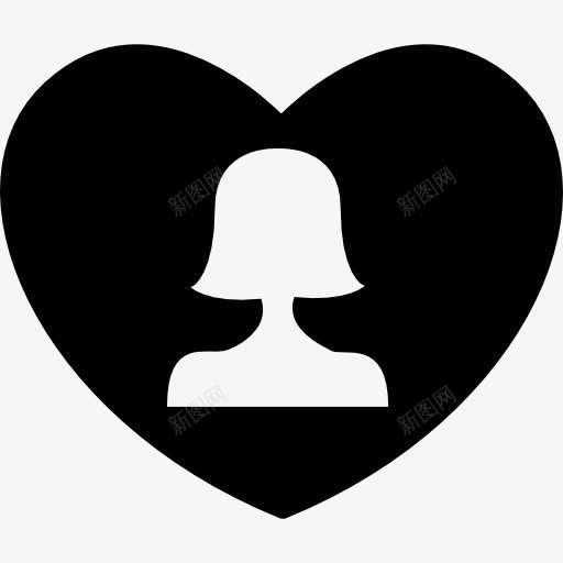 女人上的剪影在心脏图标png_新图网 https://ixintu.com 形状 形状的女人 爱在空气中 爱的心 轮廓