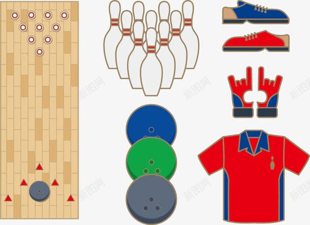 打保龄球矢量图eps免抠素材_新图网 https://ixintu.com 保龄球 健生房 全垒打 红色球衣 锻炼身体 矢量图