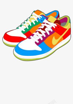彩色滑板鞋素材