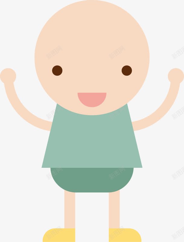 举手的小孩png免抠素材_新图网 https://ixintu.com 孩子 小孩 微笑 手绘 高举手臂
