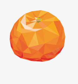 多边形橙子素材