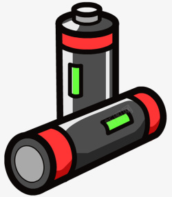 卡通手绘电池素材
