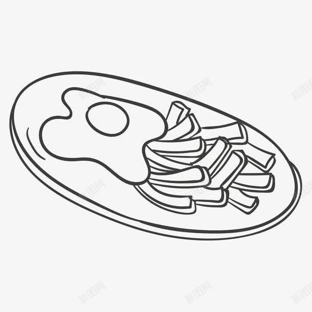 盘子上的薯条png免抠素材_新图网 https://ixintu.com png图形 png装饰 一根薯条简笔画 手绘 盘子 薯条 装饰 食物