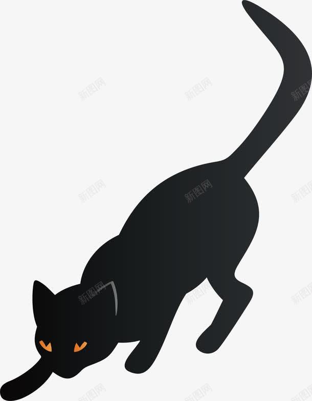 黑猫png免抠素材_新图网 https://ixintu.com 万圣节 万圣节黑猫 猫 猫眼睛 黑猫 黑色的猫