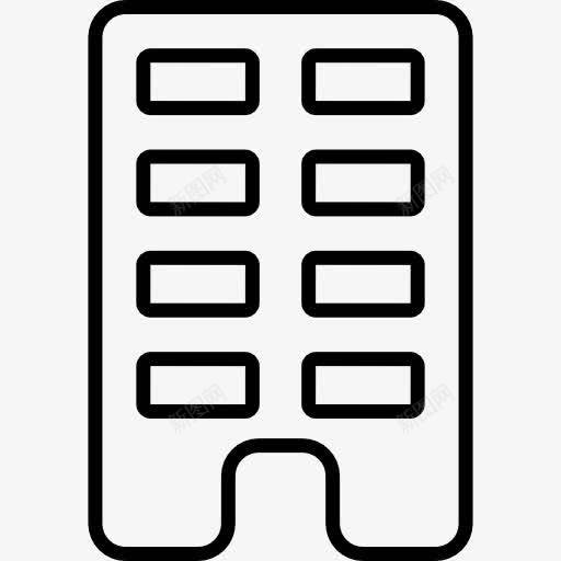 建筑轮廓图标png_新图网 https://ixintu.com 勾勒出轮廓 建筑