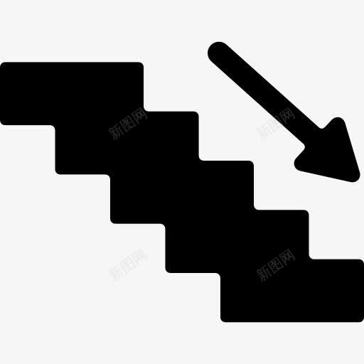 楼下的标志图标png_新图网 https://ixintu.com 地图和国旗 楼下 楼梯向下箭头