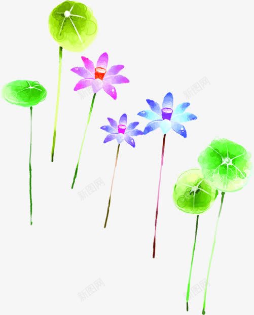 春天彩色手绘花朵植物png免抠素材_新图网 https://ixintu.com 彩色 春天 植物 花朵