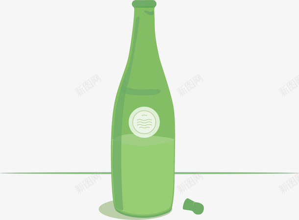 绿色瓶子插画矢量图ai免抠素材_新图网 https://ixintu.com 卡通瓶子 手绘瓶子 插画设计 瓶子 瓶子装饰 绿色瓶子 矢量图