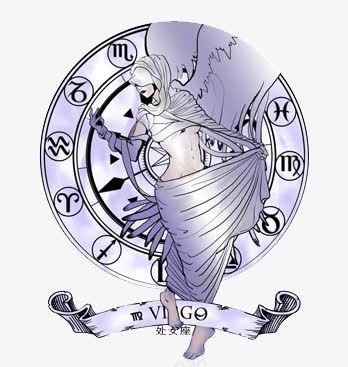 星座png免抠素材_新图网 https://ixintu.com 十二星座图案 十二星座素材 卡通 处女星座